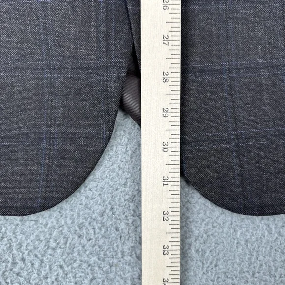 Pronto Uomo Platinum 100% Wool Blazer Men 40R Black Plaid 2 Button Double Vented - Picture 8 of 16